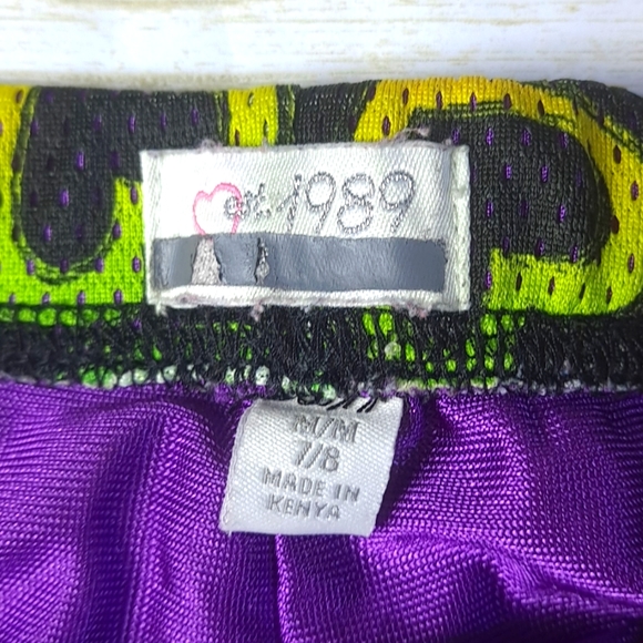 Kids Polyester Rainbow Peace Sign Shorts - Picture 3 of 3